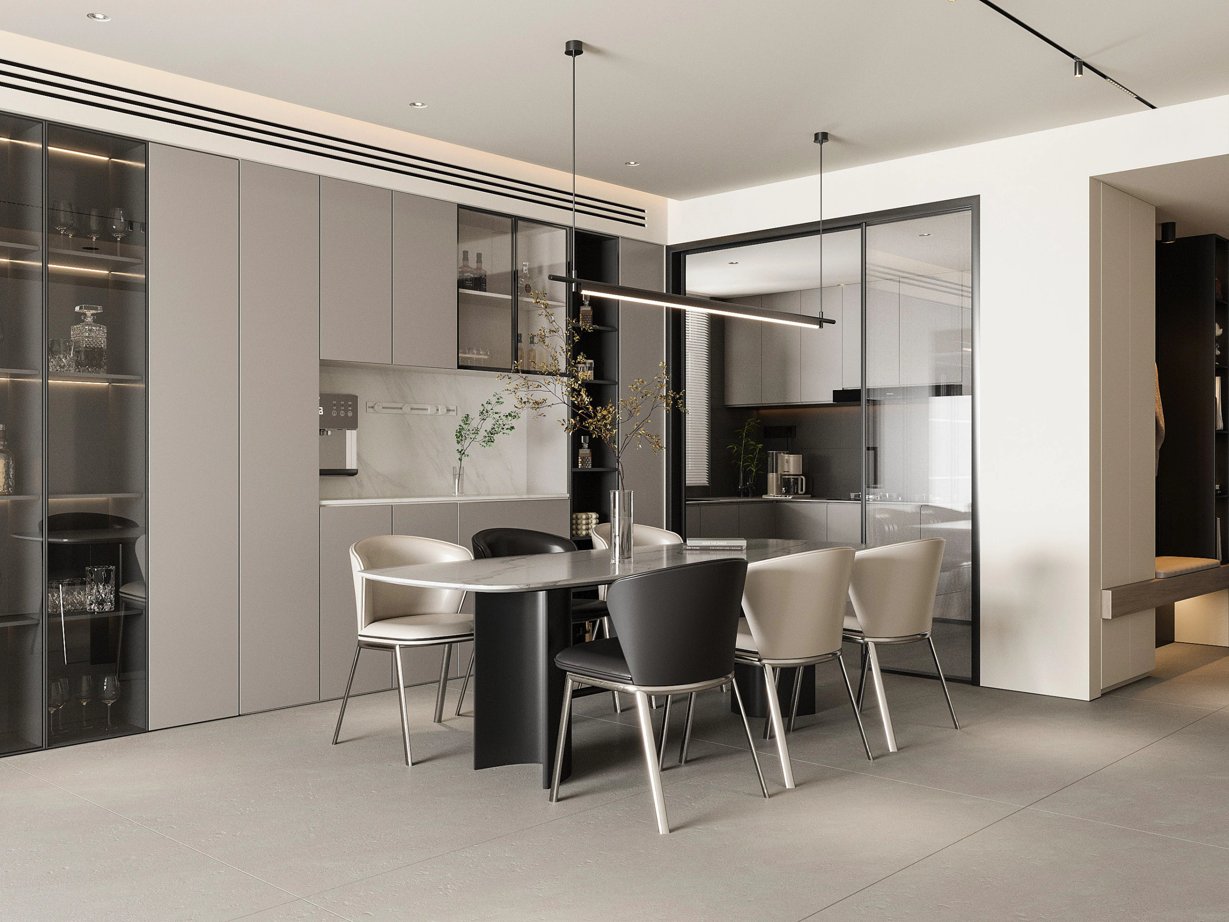 Modern Restaurant 3D Model .c4d .max .obj .3ds .fbx .stl .blend 