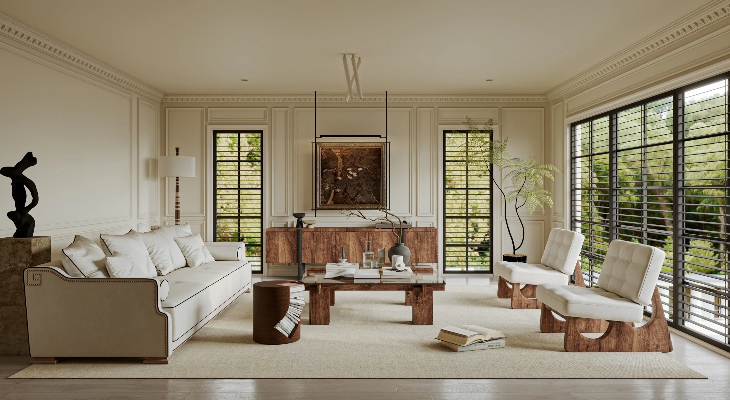 Modern living room 3D Model .c4d .max .obj .3ds .fbx .stl .blend 