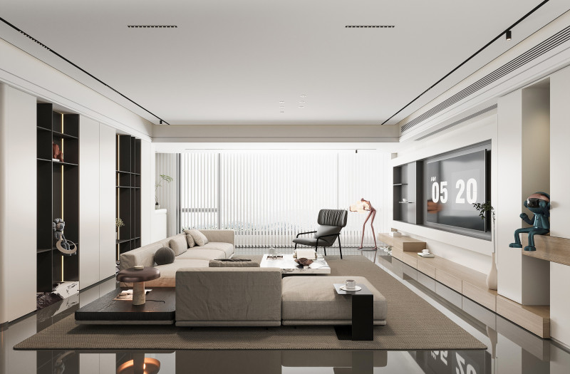 Modern living room 3D 모델 .c4d .max .obj .3ds .fbx .stl .blend 