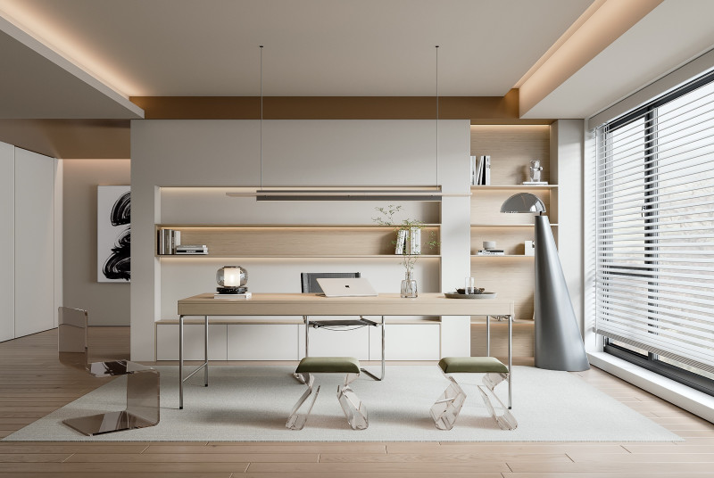 Modern office 3D Модель .c4d .max .obj .3ds .fbx .stl .blend 