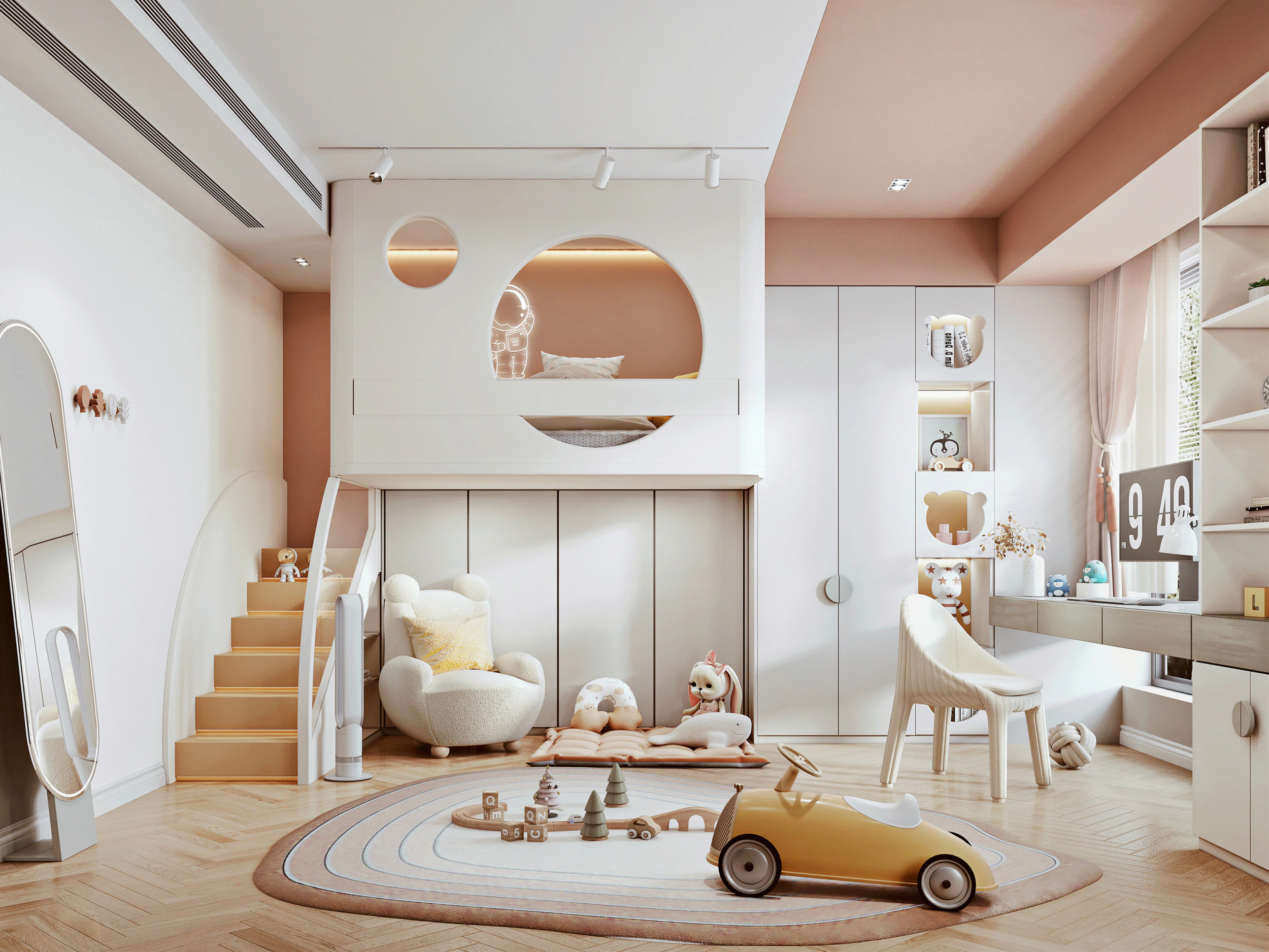 Modern bedroom 3D Model .c4d .max .obj .3ds .fbx .stl .blend 