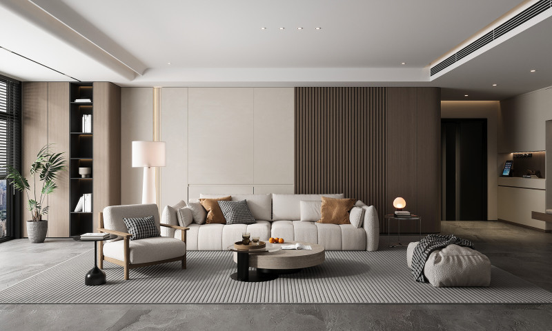 Modern living room 3D मॉडल .c4d .max .obj .3ds .fbx .stl .blend 