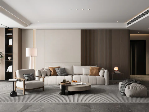 sala de estar moderna Modelo 3D