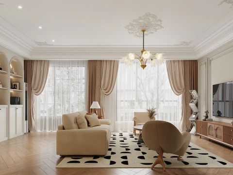 Modern living room 3D Model