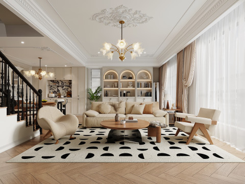 Modern living room 3D मॉडल