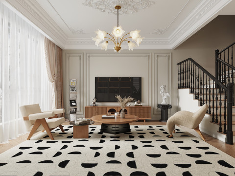 Modern living room 3D मॉडल