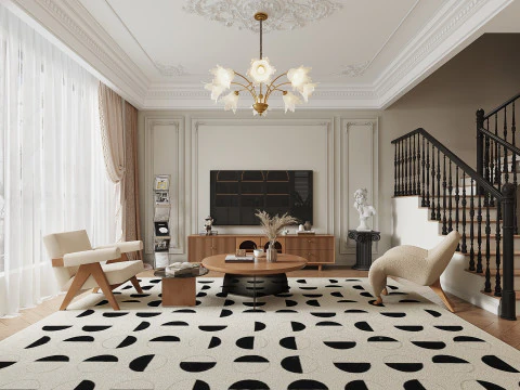 Modern living room 3D Model
