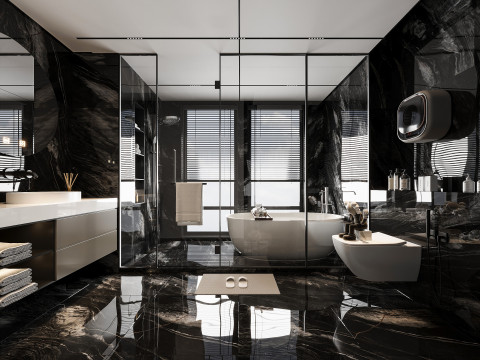 Modern bathroom Modèle 3D