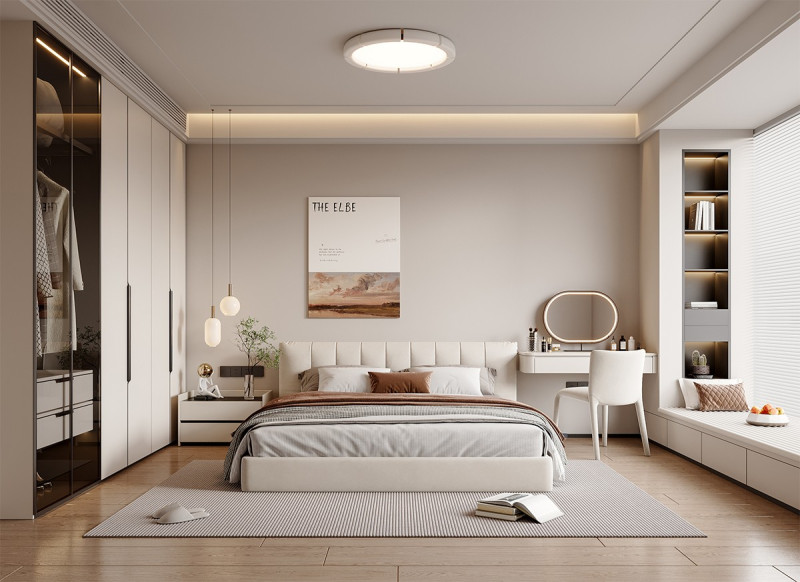 Modern bedroom Modelo 3D .c4d .max .obj .3ds .fbx .stl .blend 