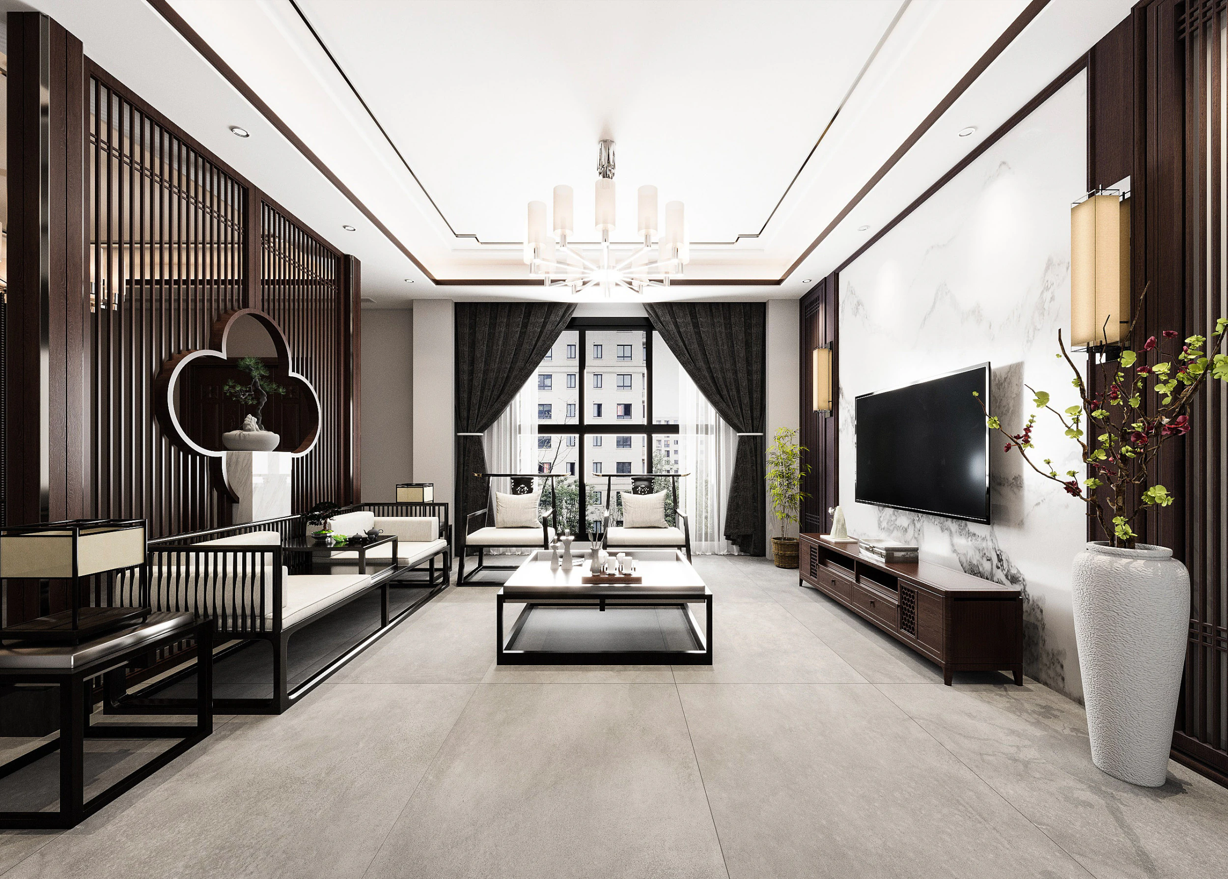 Modern living room 3D Model .c4d .max .obj .3ds .fbx .stl .blend 