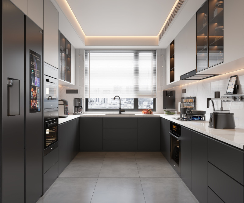 Modern kitchen 3D Модель .c4d .max .obj .3ds .fbx .stl .blend 