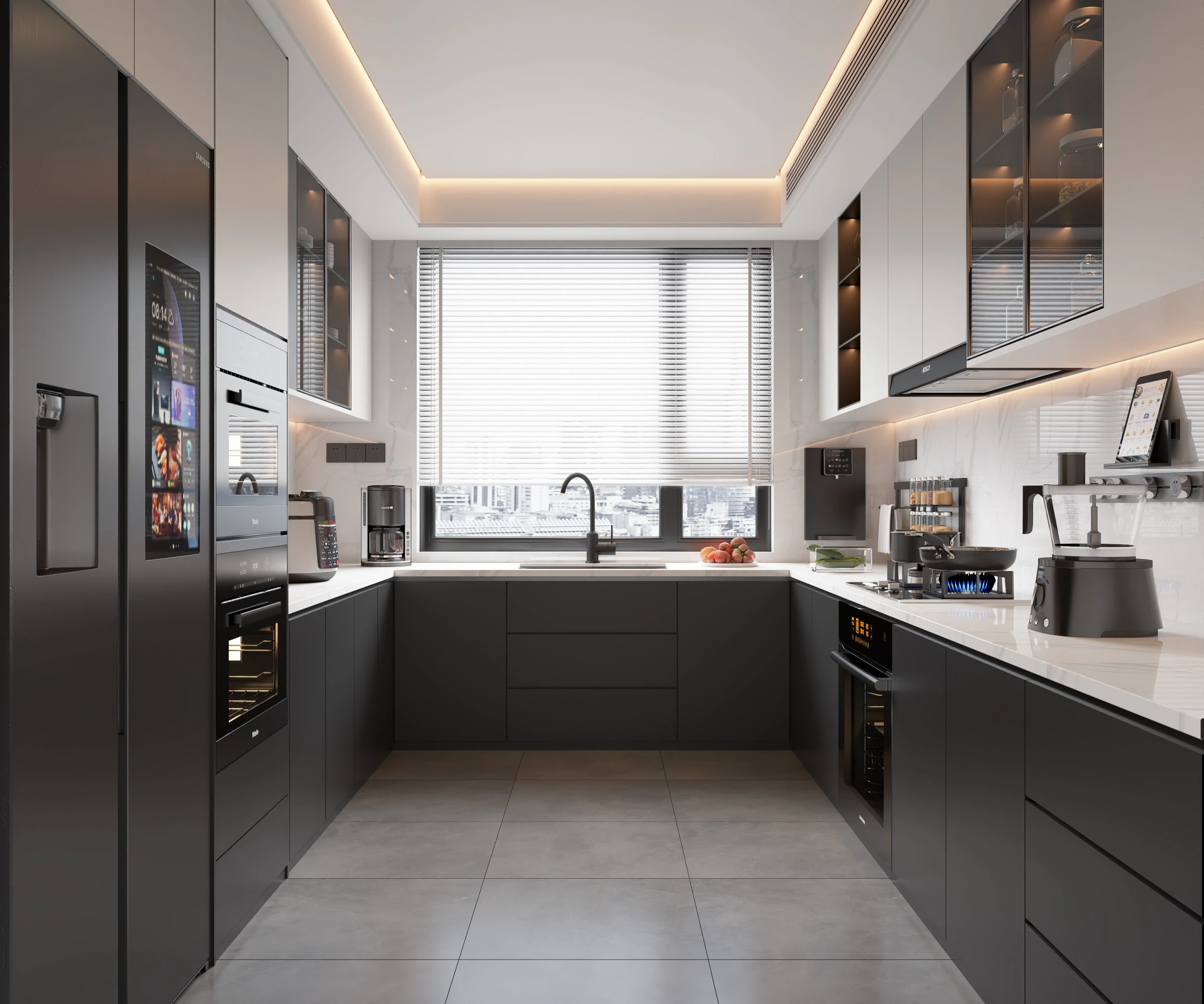 Modern kitchen 3D Model .c4d .max .obj .3ds .fbx .stl .blend 