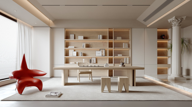 Modern office 3D Модель .c4d .max .obj .3ds .fbx .stl .blend 