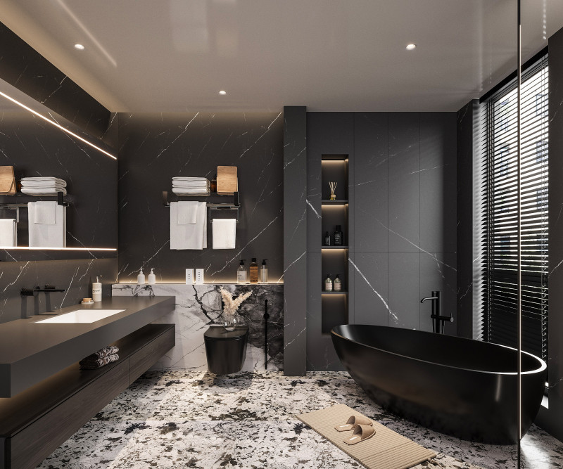 Modern bathroom Modelo 3D .c4d .max .obj .3ds .fbx .stl .blend 