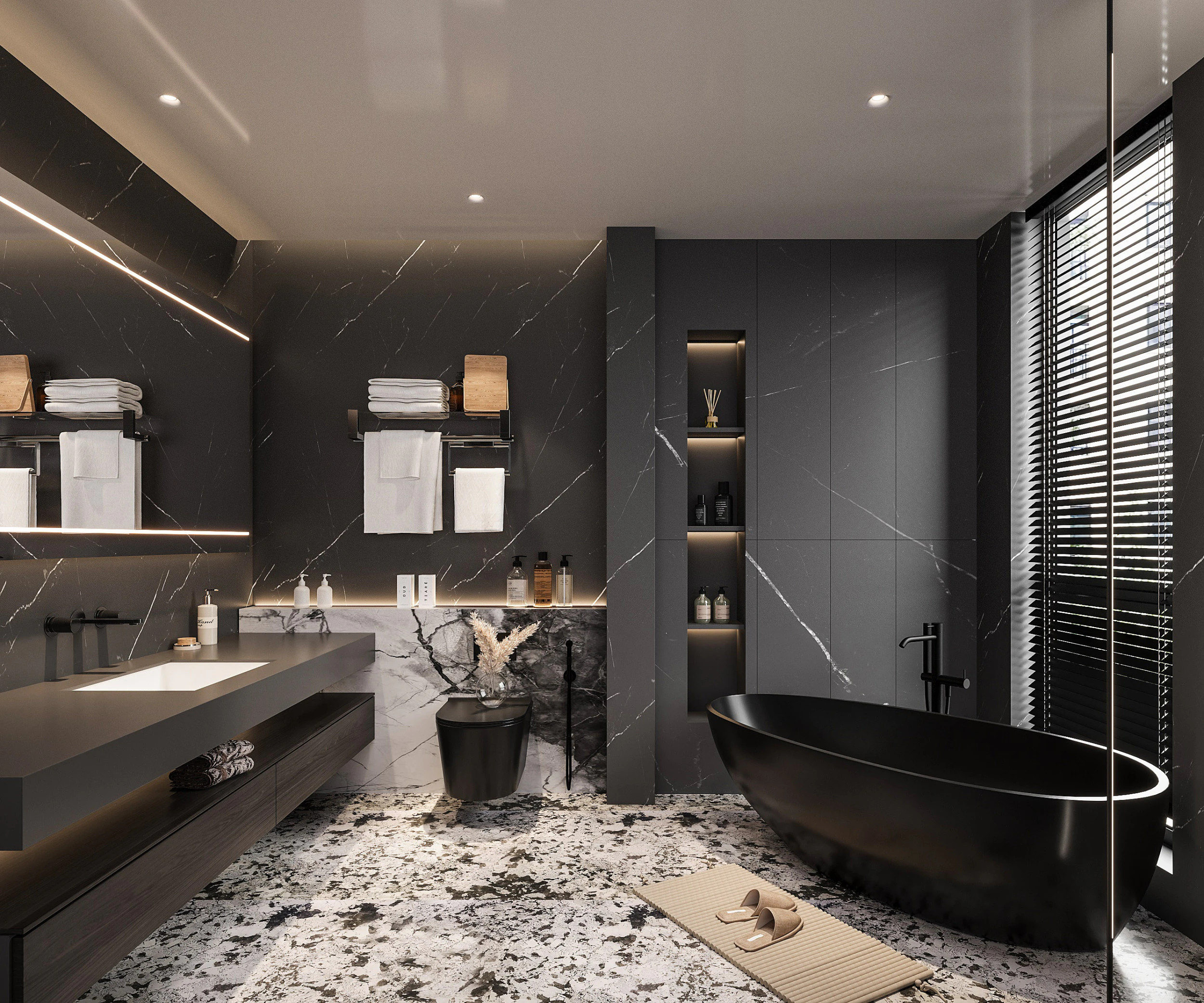 Modern bathroom 3D Model .c4d .max .obj .3ds .fbx .stl .blend