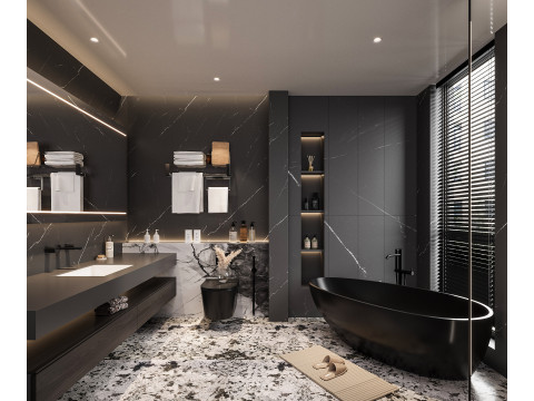 Modern bathroom Modello 3D