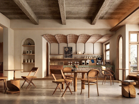 Modern coffee shop Modelo 3D