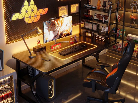 Meja dan kursi modern Model 3D