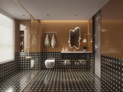 Modern bathroom Modello 3D