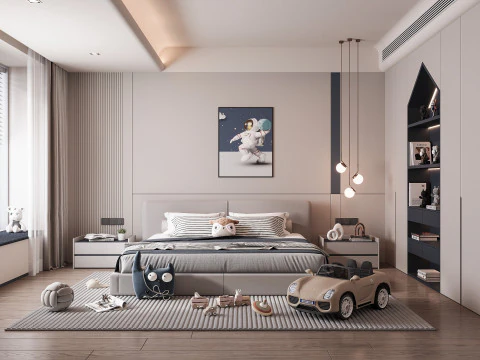 Современная спальня 3D Модель