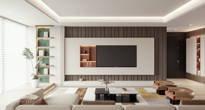 Modern living room Model 3D .c4d .max .obj .3ds .fbx .stl .blend