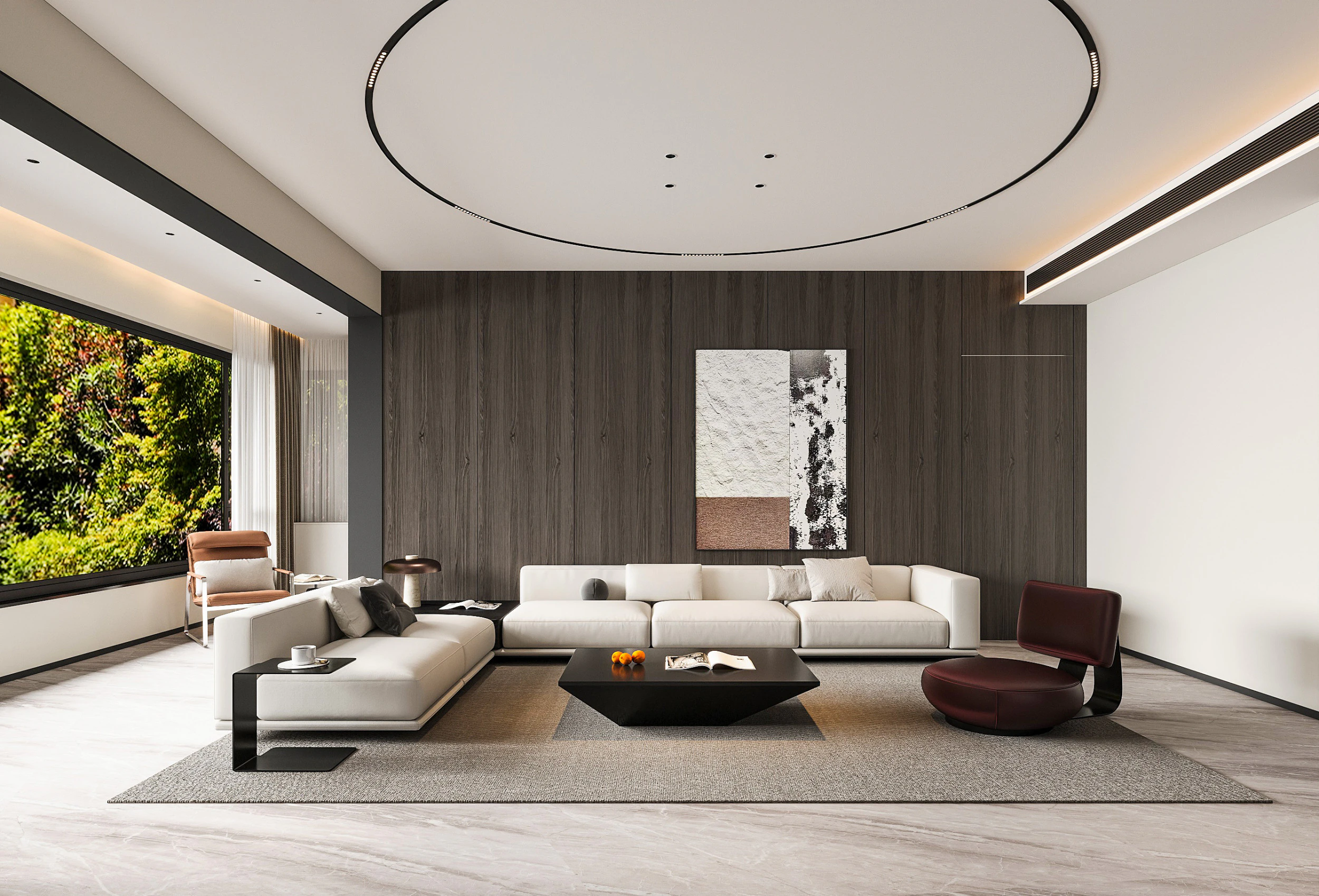 Modern living room 3D Model .c4d .max .obj .3ds .fbx .stl .blend 