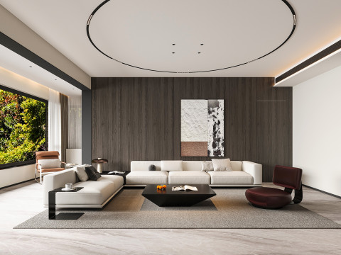 Modern living room Modello 3D