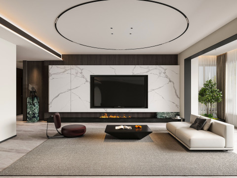 Modern living room Modèle 3D