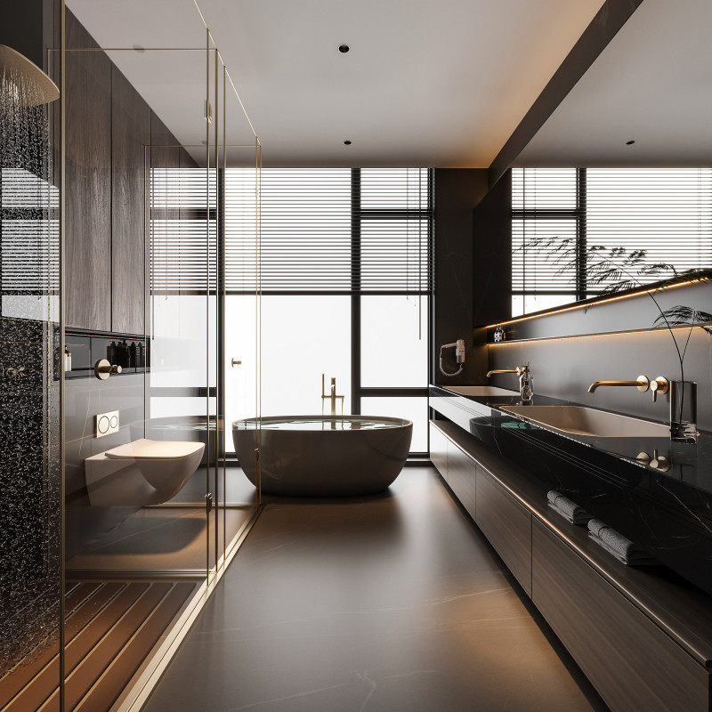 Modern bathroom Modello 3D .c4d .max .obj .3ds .fbx .stl .blend 