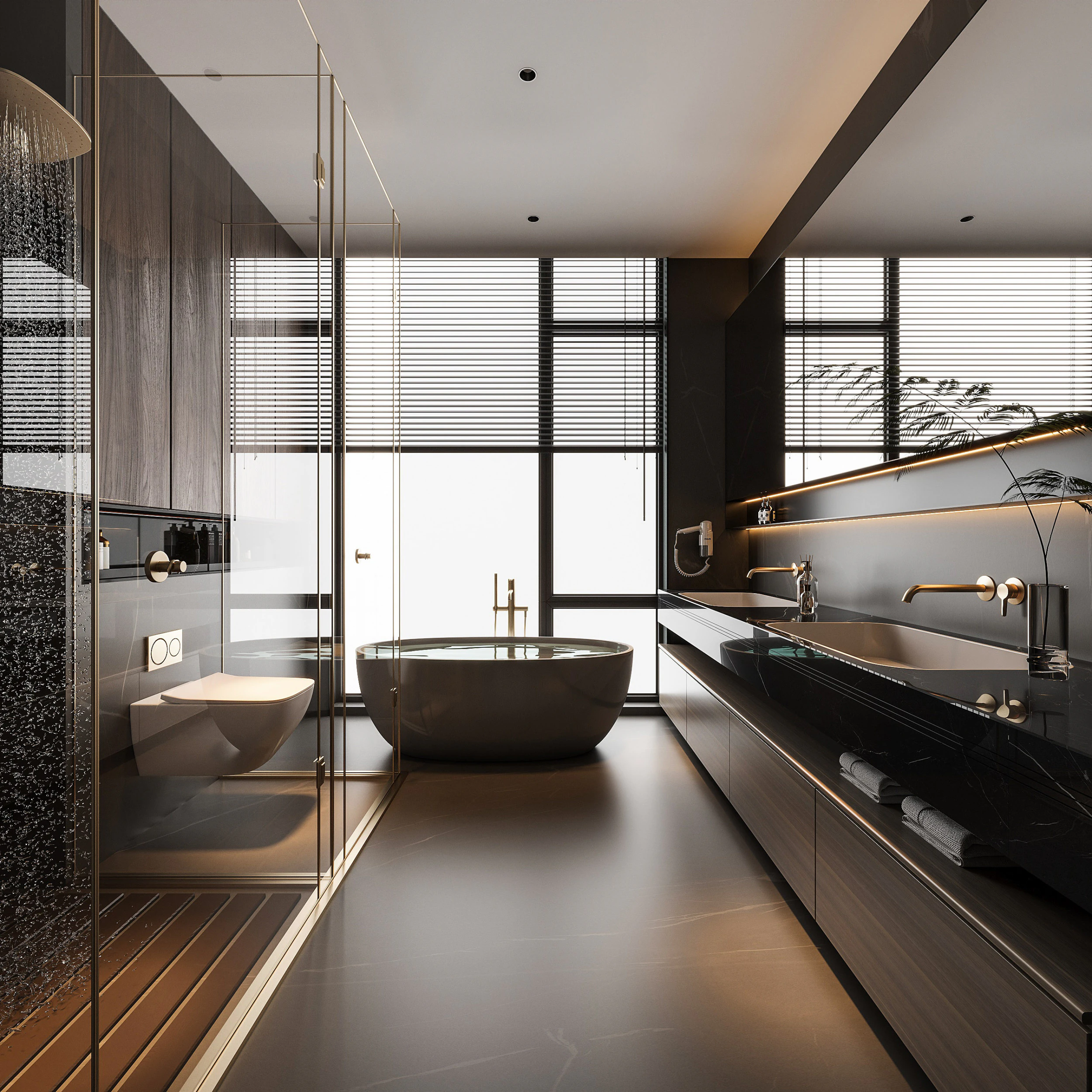 Modern bathroom 3D Model .c4d .max .obj .3ds .fbx .stl .blend 