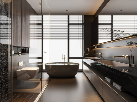 Modern bathroom Modèle 3D