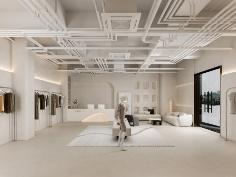 Modern clothing store 3D Model
