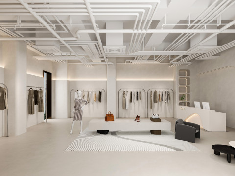Modern clothing store 3D Model