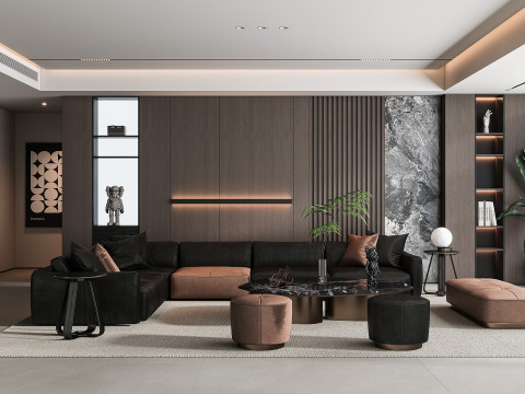 Modern living room 3D Model