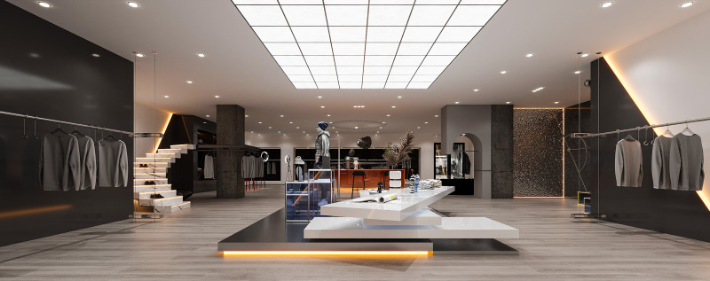 Modern clothing store Modèle 3D .c4d .max .obj .3ds .fbx .stl .blend 