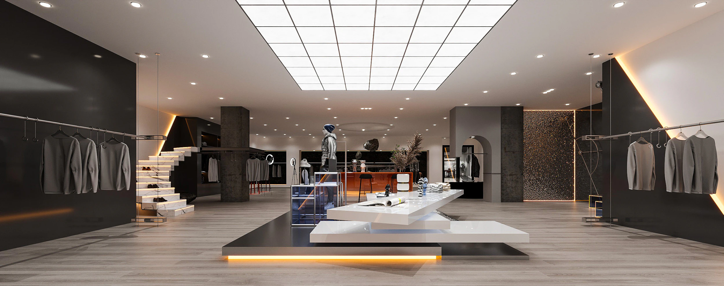 Modern clothing store 3D Model .c4d .max .obj .3ds .fbx .stl .blend