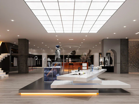 モダンな衣料品店 3Dモデル