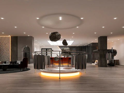 Modern clothing store 3D Model