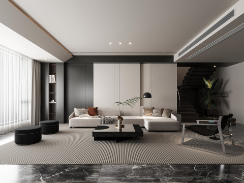 Modern living room Modello 3D