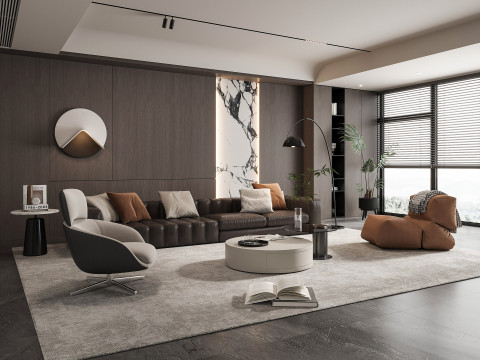 Modern living room 3D 模型