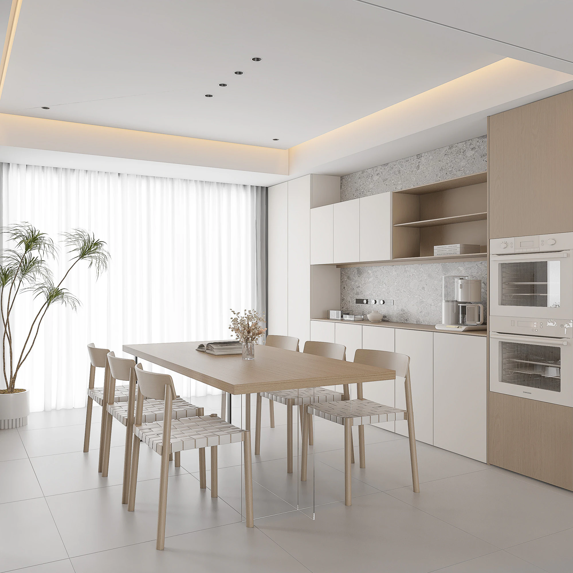 Modern Restaurant 3D Model .c4d .max .obj .3ds .fbx .stl .blend 