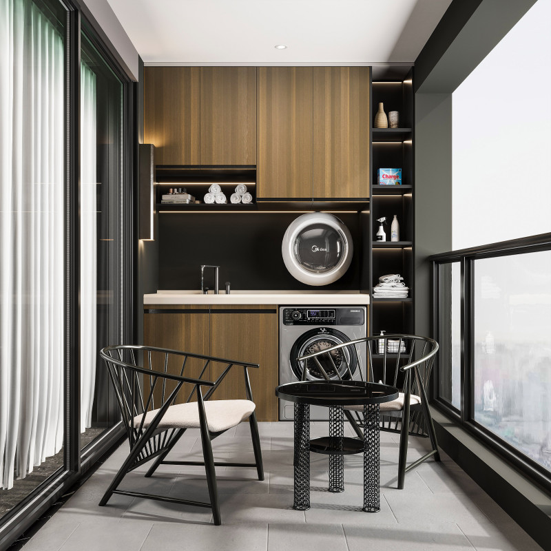 Modern balcony 3D मॉडल .c4d .max .obj .3ds .fbx .stl .blend 