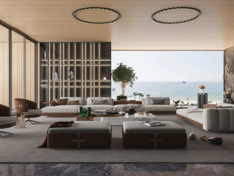 Modern oturma odası 3D Model