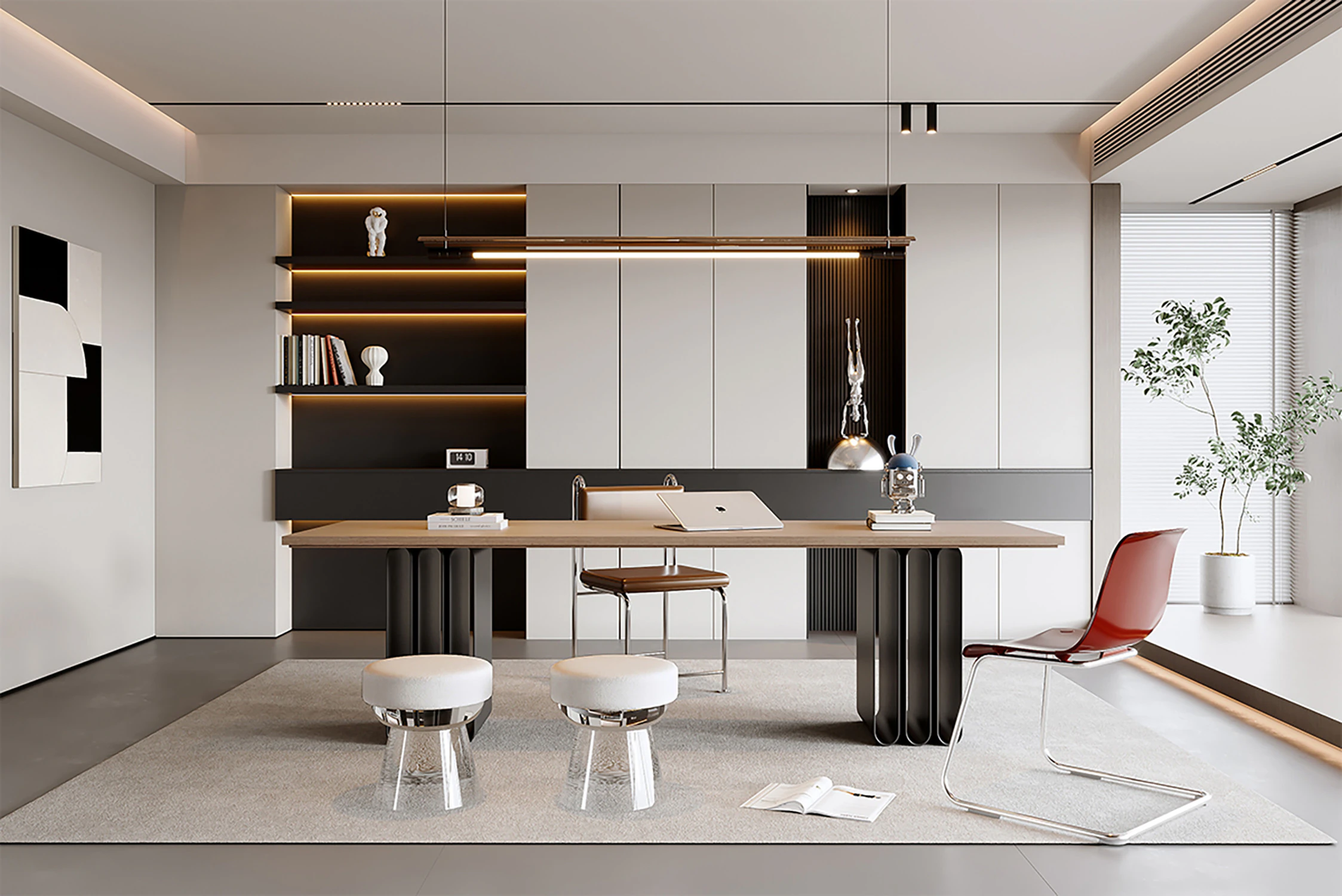 Modern office 3D Model .c4d .max .obj .3ds .fbx .stl .blend 