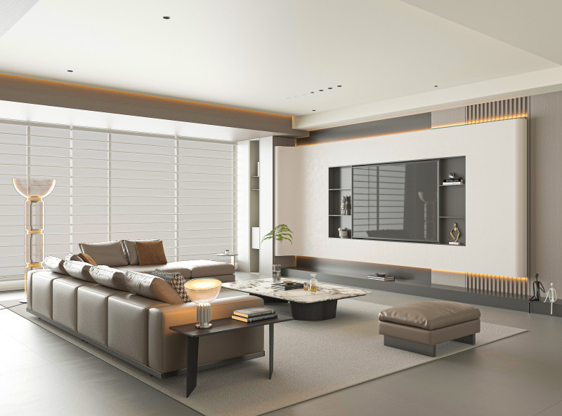 Modern living room Model 3D .c4d .max .obj .3ds .fbx .stl .blend 