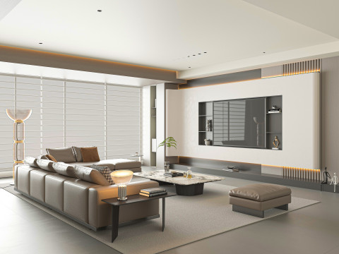 Modern living room Modello 3D