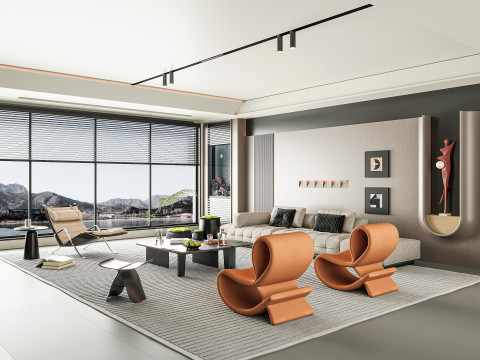 Modern living room 3D Model