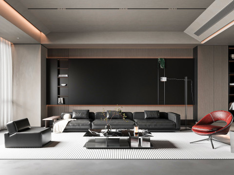 Modern living room Modello 3D