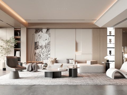 Modern living room Modello 3D