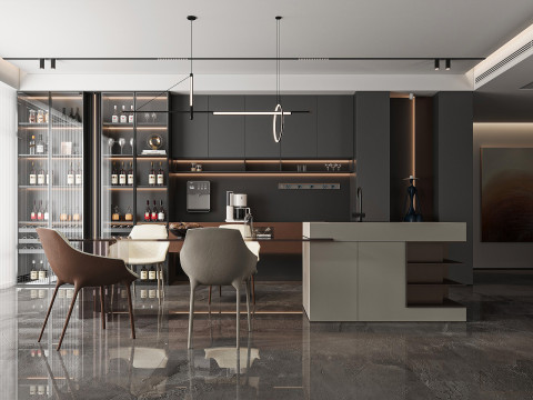 Modern dining room Modelo 3D